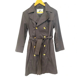 SNOWMAN New York dark navy cotton nylon classic trench mint condition  Sz.S